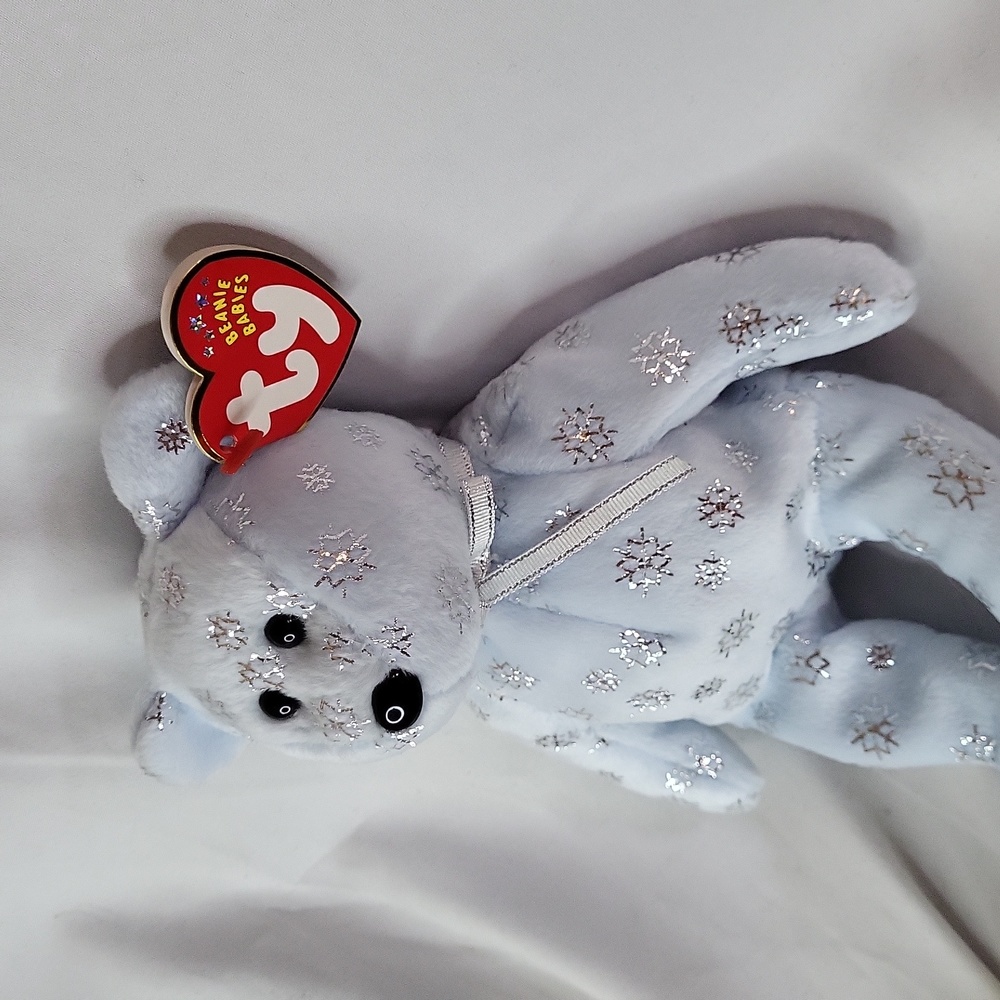 Flaky Ty Beanie Baby snowflake bear plush vintage 2002